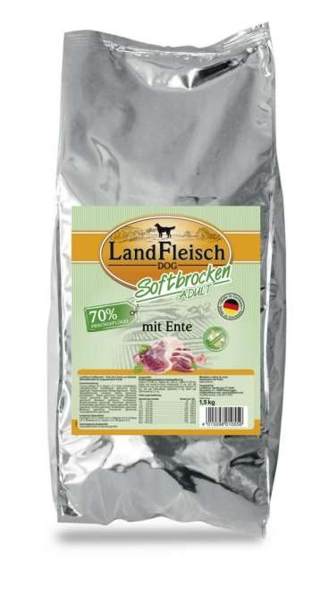 Landfleisch Softbrocken mit Ente 5Kg