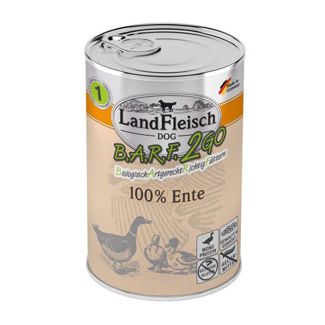 LandFleisch B.A.R.F.2GO 100% von der Ente 400g