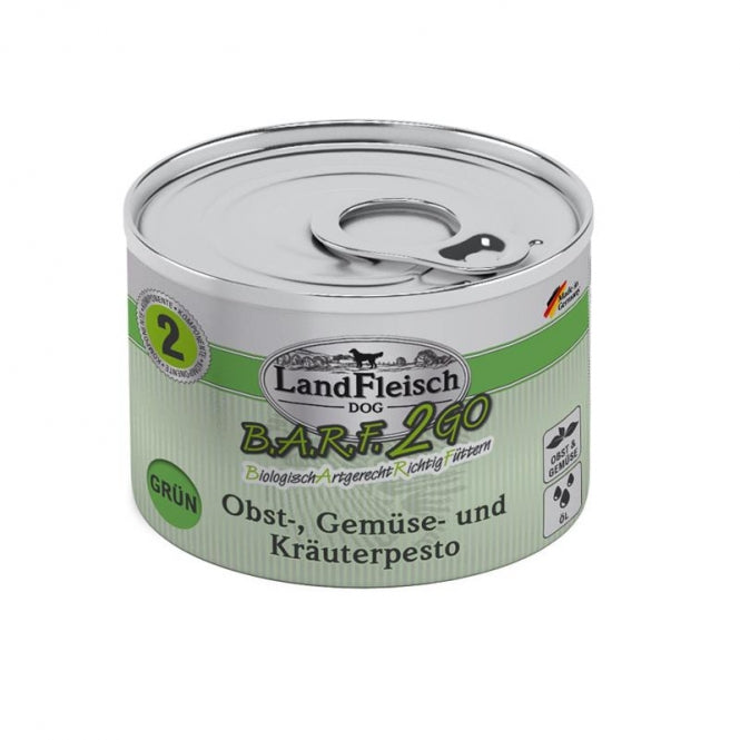 LandFleisch B.A.R.F.2GO Obst-, Gemüse und Kräuterpesto Grün 200g