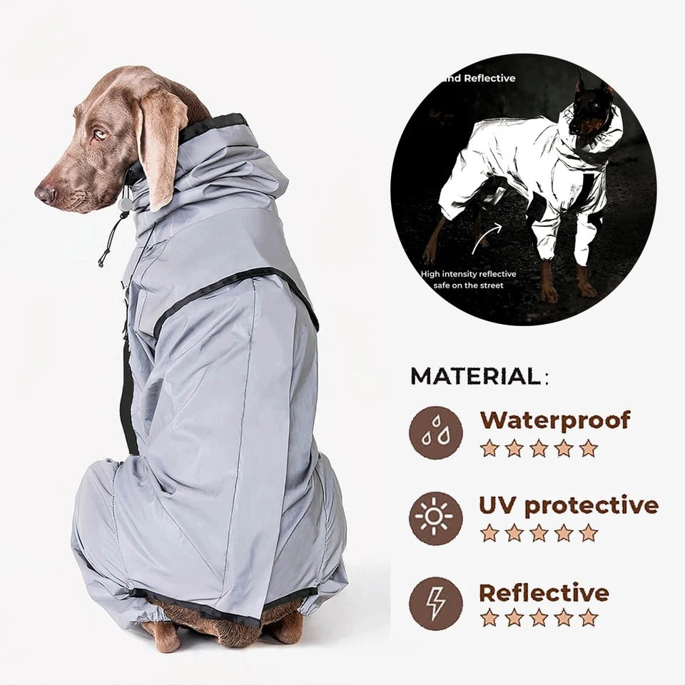 Reflektierender Hunde-Overall: Allwetter-Schutz mit Stil